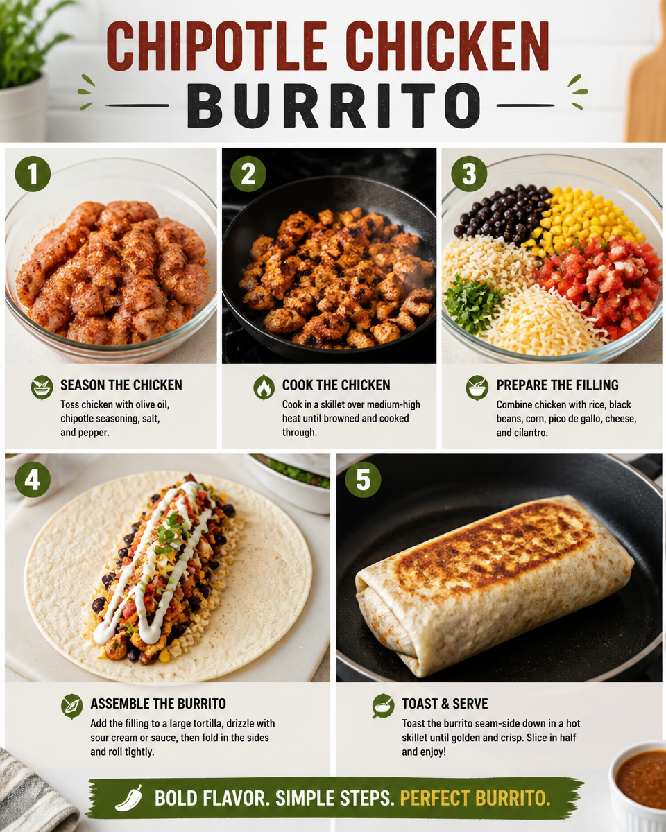 Easy Chipotle Chicken Burrito