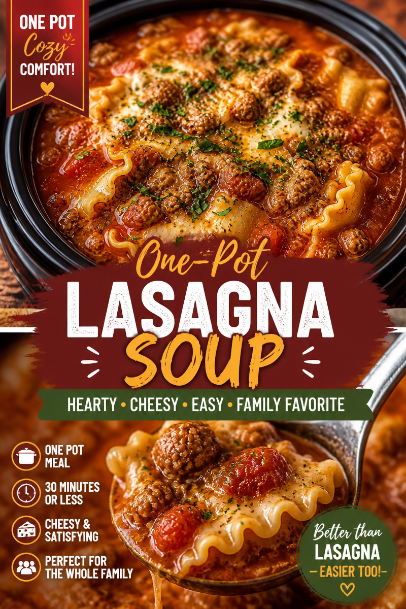 Easy Crockpot Lasagna Soup