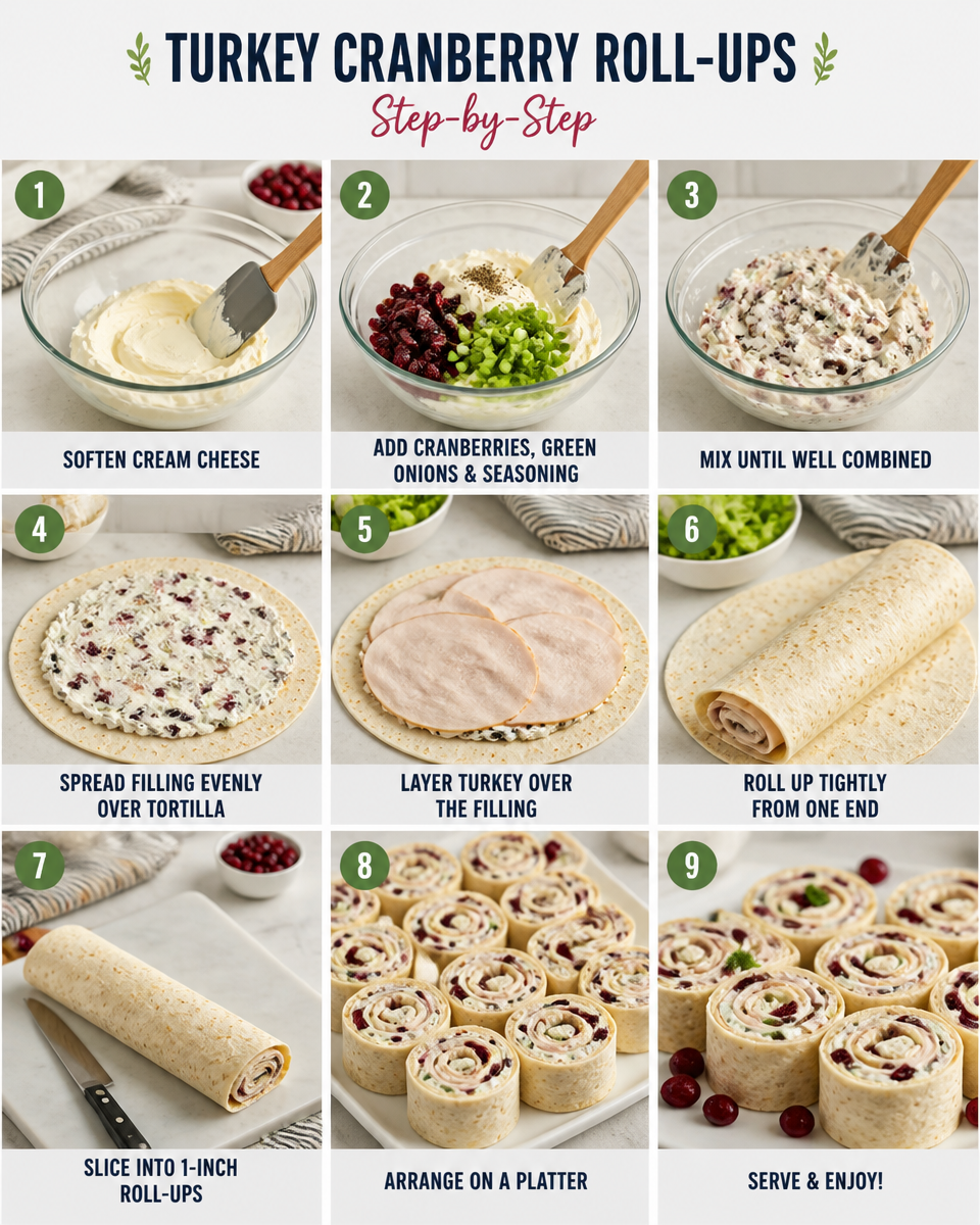 Easy Christmas Appetizers — Cranberry Roll Ups