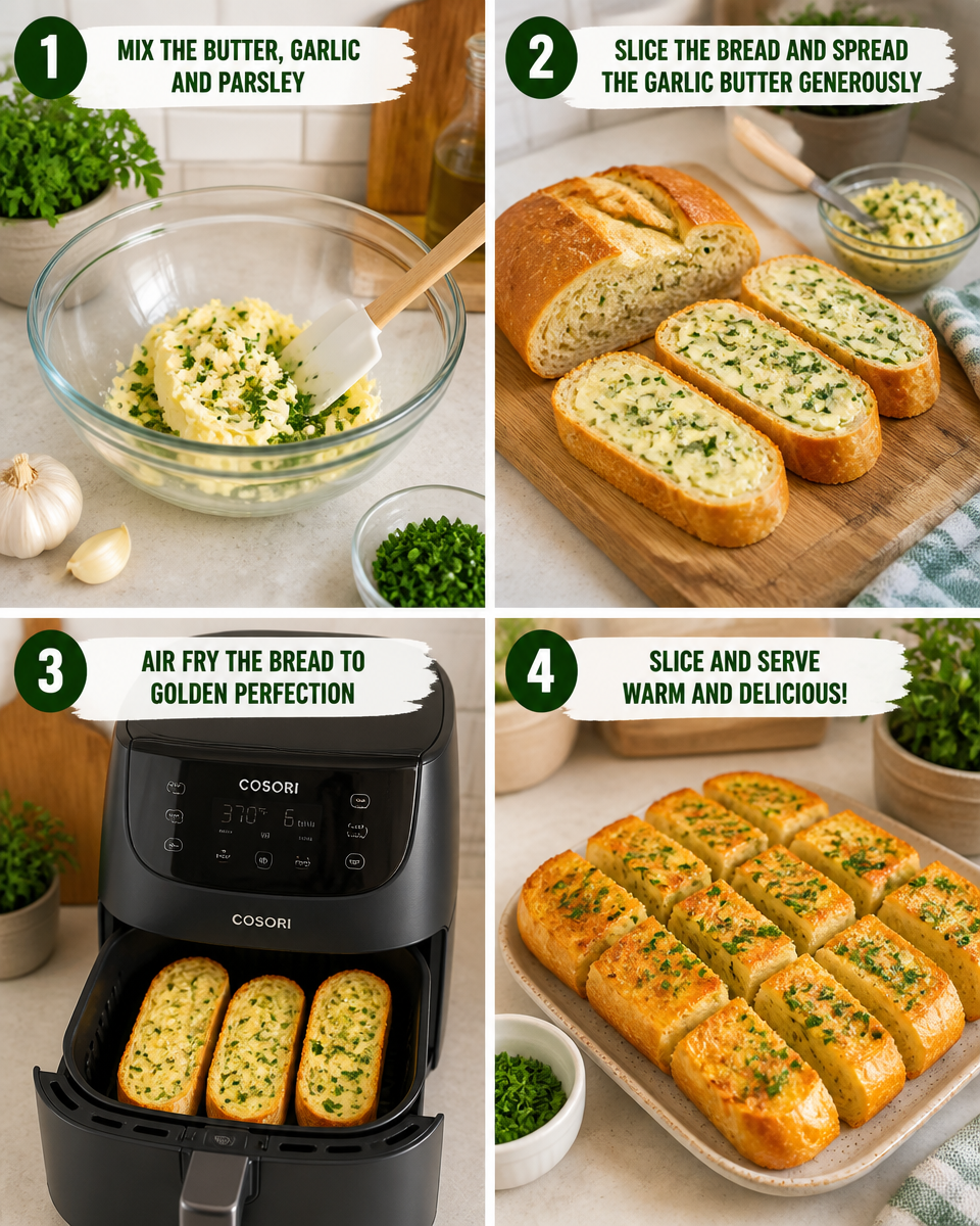 Easy Air Fryer Garlic Bread