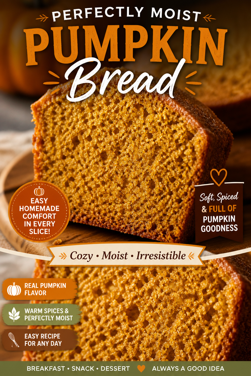 Moist Pumpkin Bread Recipe