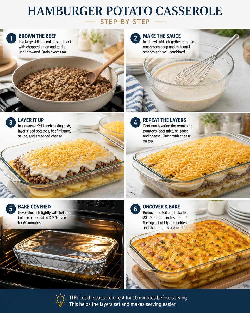 Easy Hamburger Potato Casserole