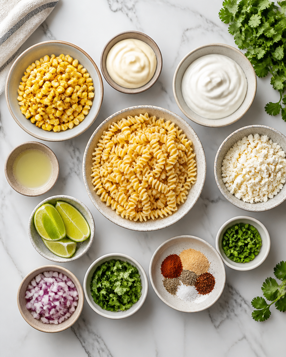 Easy Mexican Street Corn Pasta Salad