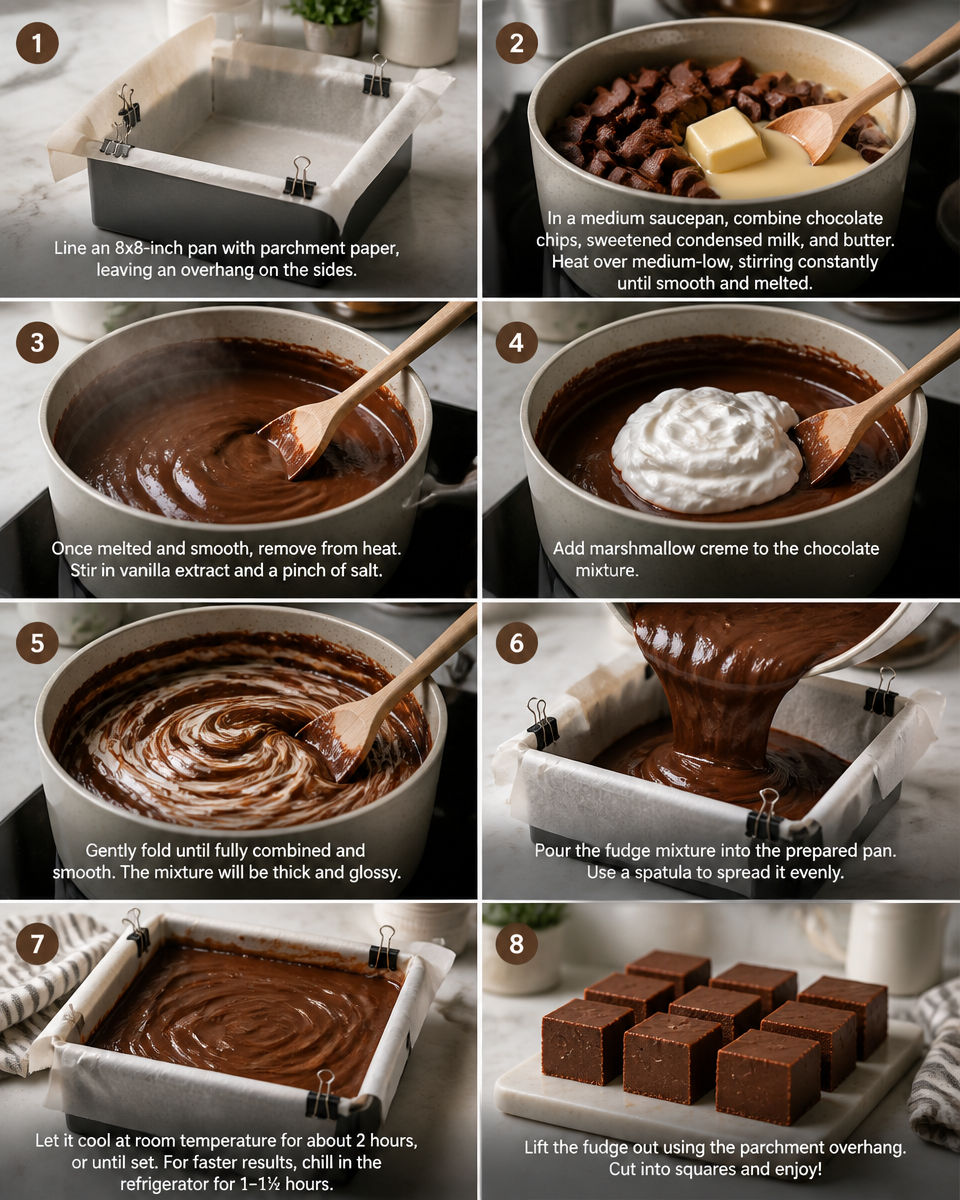 Easy Fudge Recipe — Marshmallow Swirl