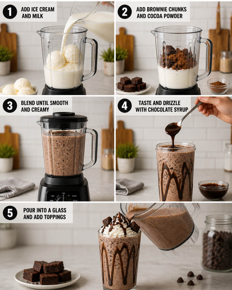 Easy Brownie Milkshake Recipe
