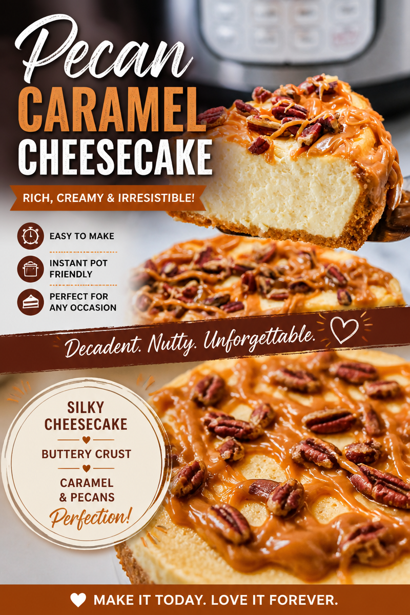 Easy Salted Caramel Cheesecake — Instant Pot