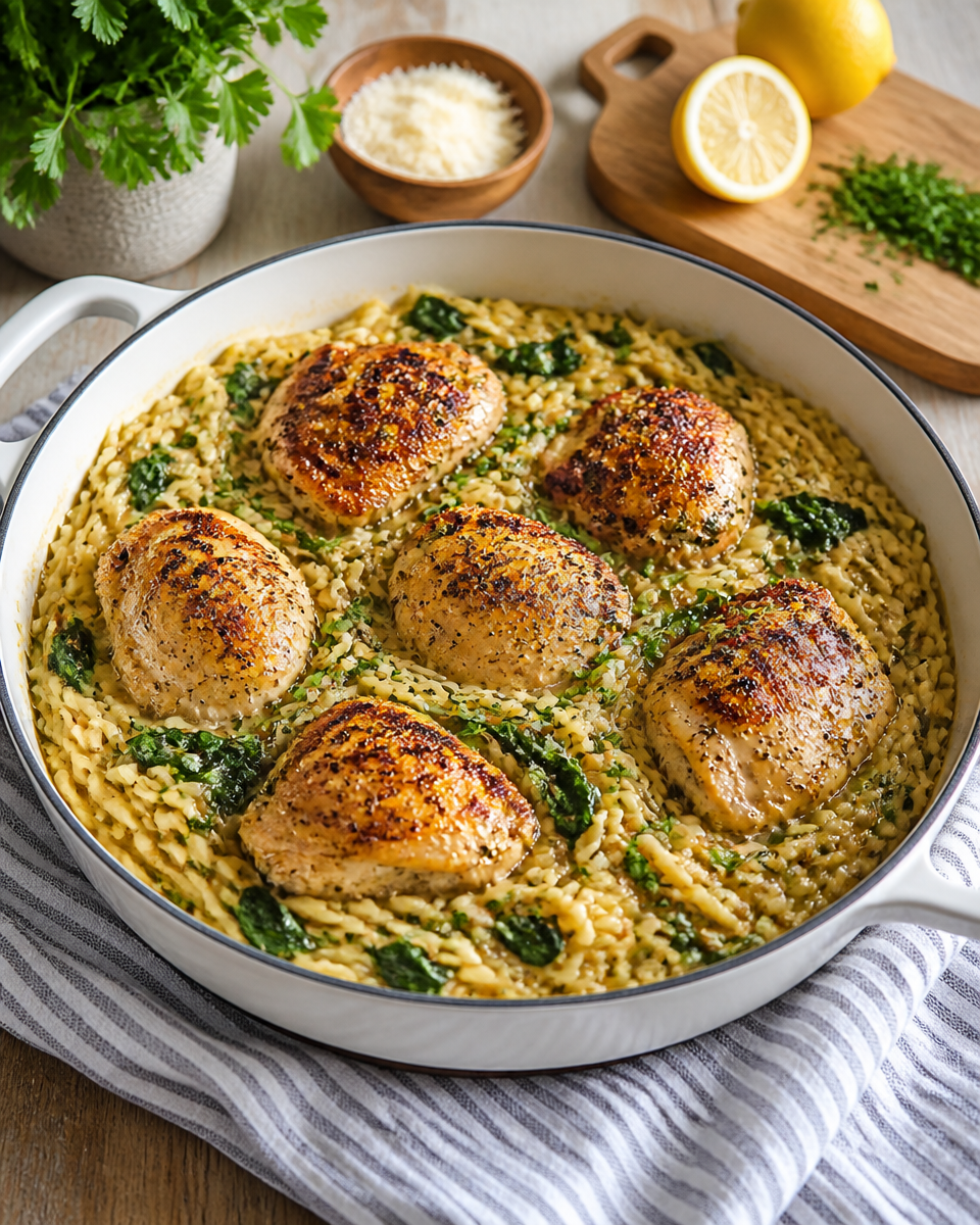 Easy Chicken Orzo Recipe — One Pot Creamy