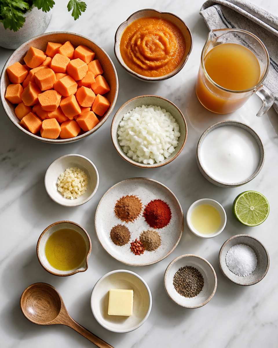 Easy Pumpkin Sweet Potato Soup