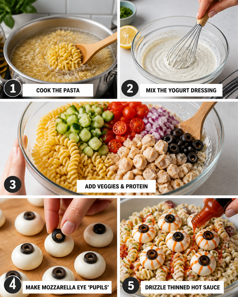 Easy Halloween Pasta Ideas — Eyeball Pasta Salad