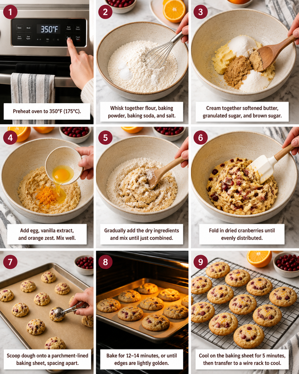 Easy Cranberry Orange Cookies