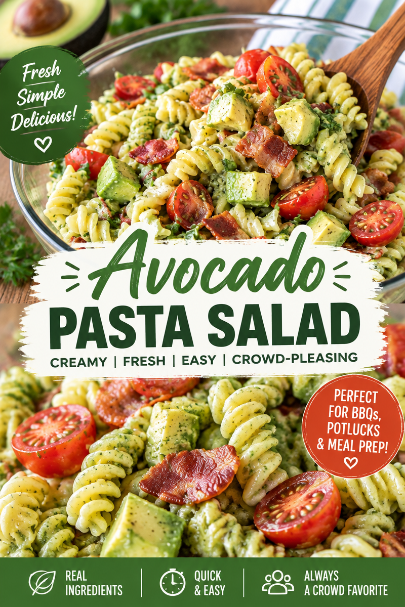 Easy Chicken Avocado Pasta Salad