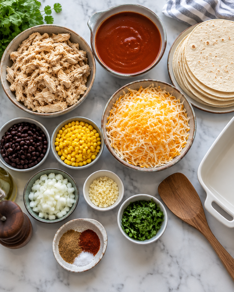 Easy Chicken Enchilada Casserole