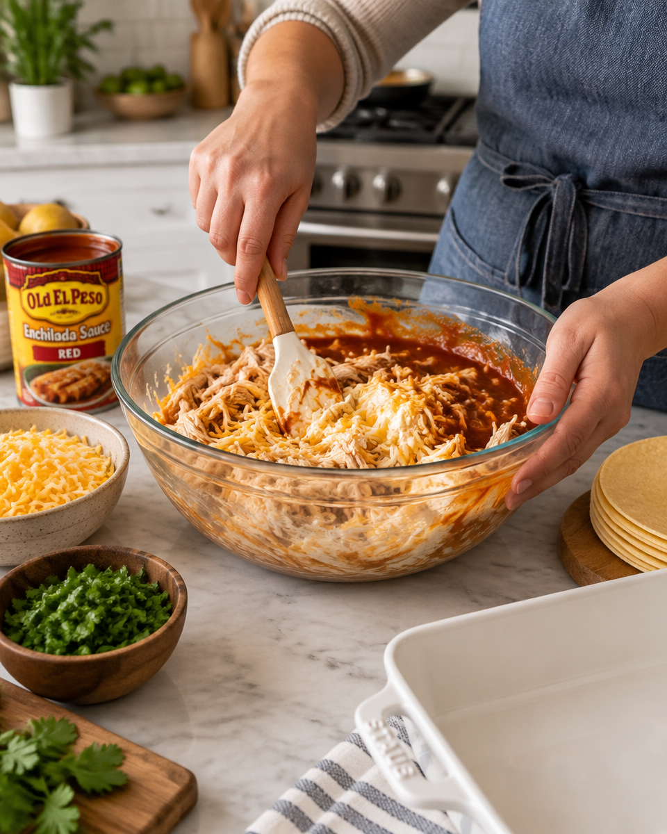 Easy Chicken Enchilada Casserole
