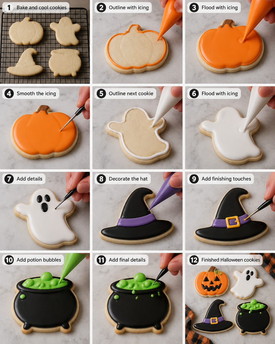 Easy Halloween Cookie Decorating — Cauldron Cookies