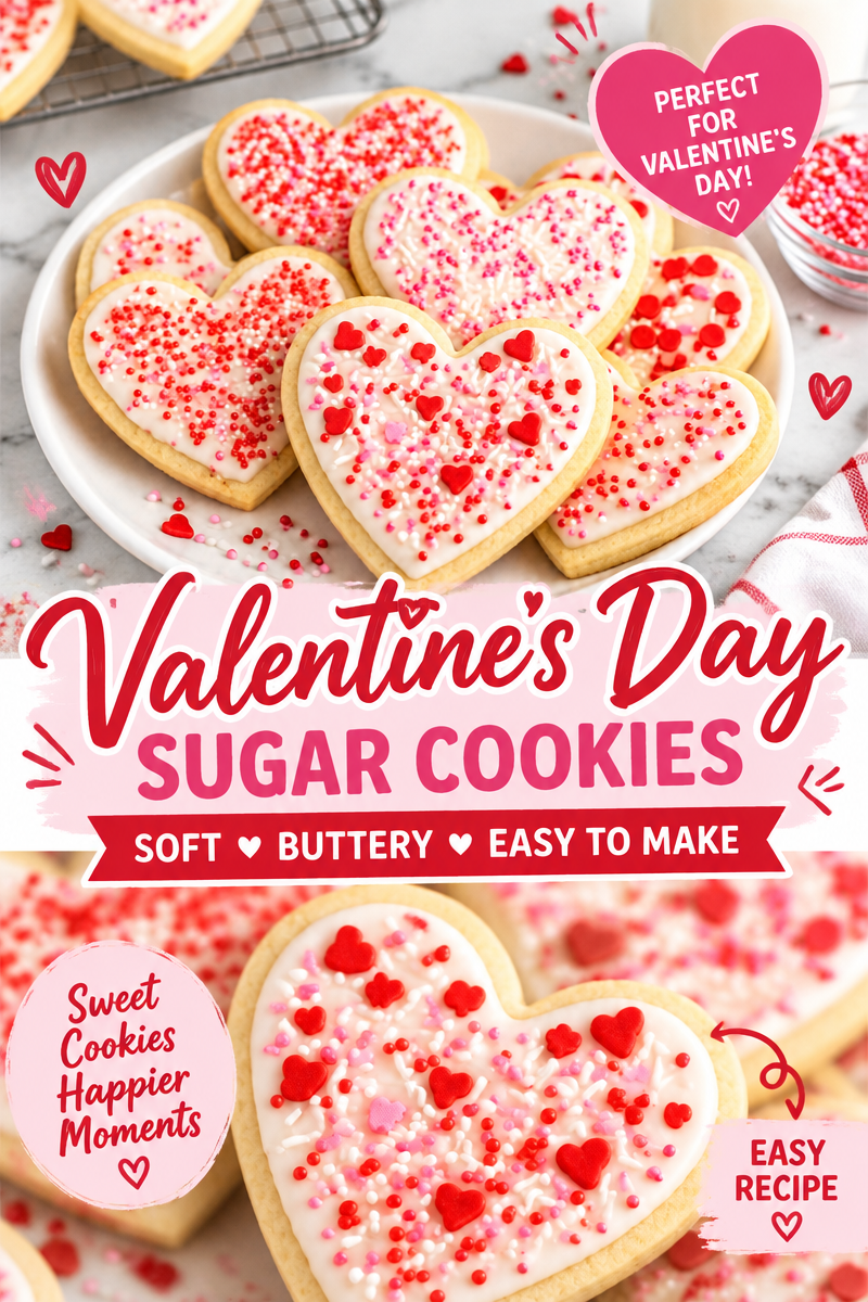 Easy Valentine Sugar Cookies — Sweetheart Recipe