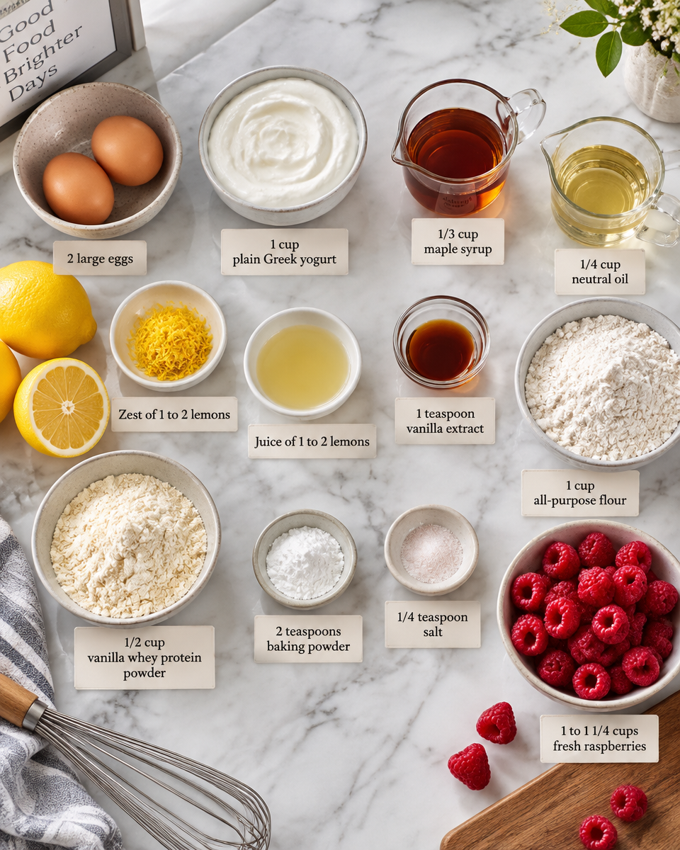 Easy Raspberry Lemon Cake — High Protein Recipe