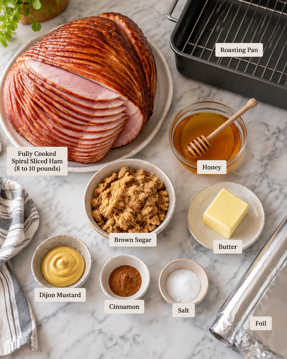 Easy Honey Baked Ham Recipe — Glazed Brown Sugar