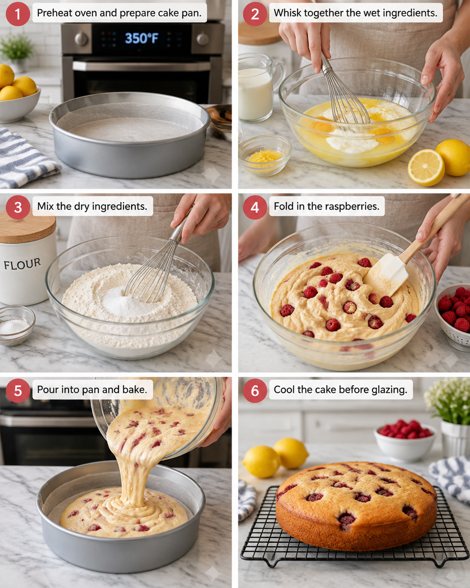 Easy Raspberry Lemon Cake — High Protein Recipe