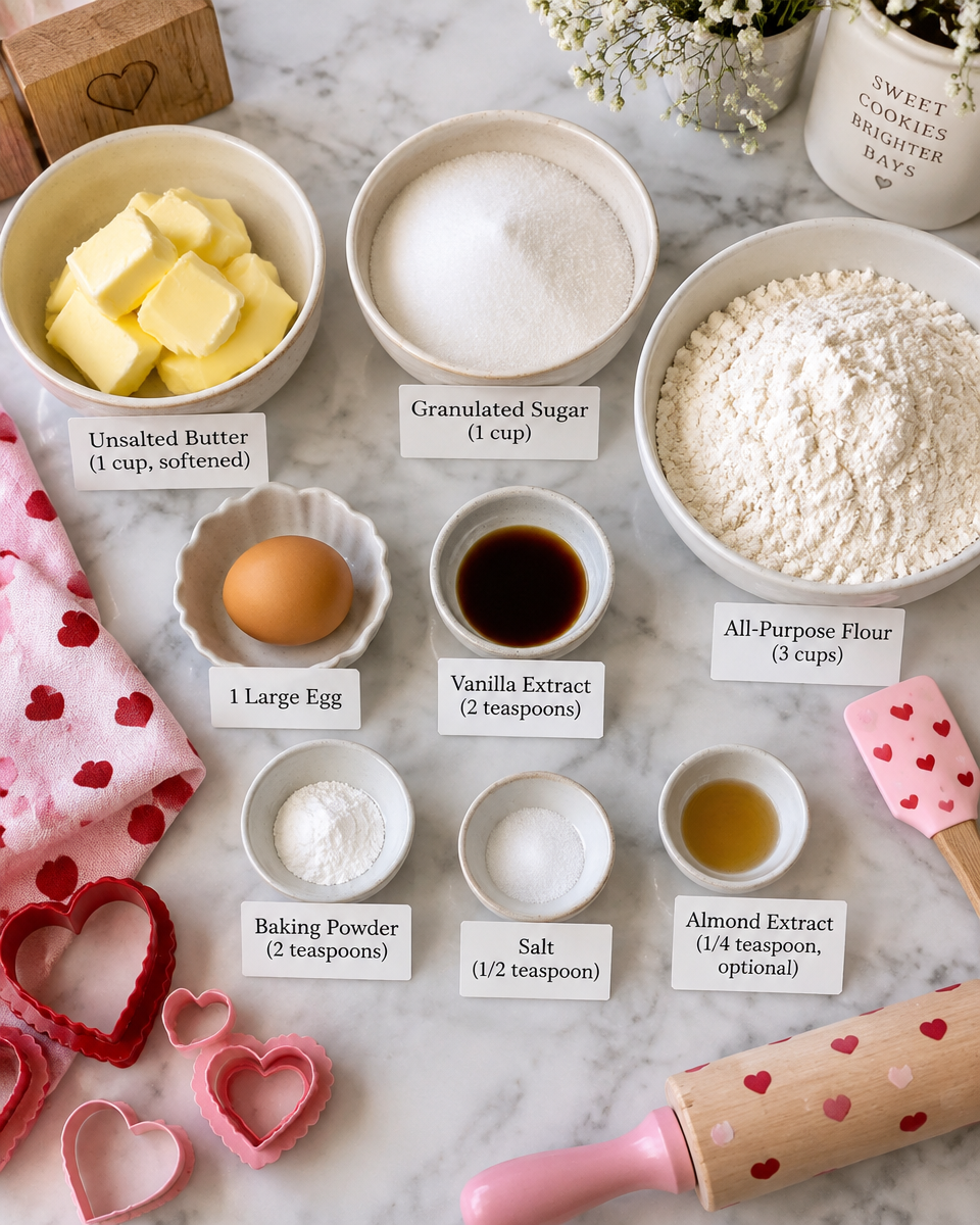 Easy Valentine Sugar Cookies — Sweetheart Recipe
