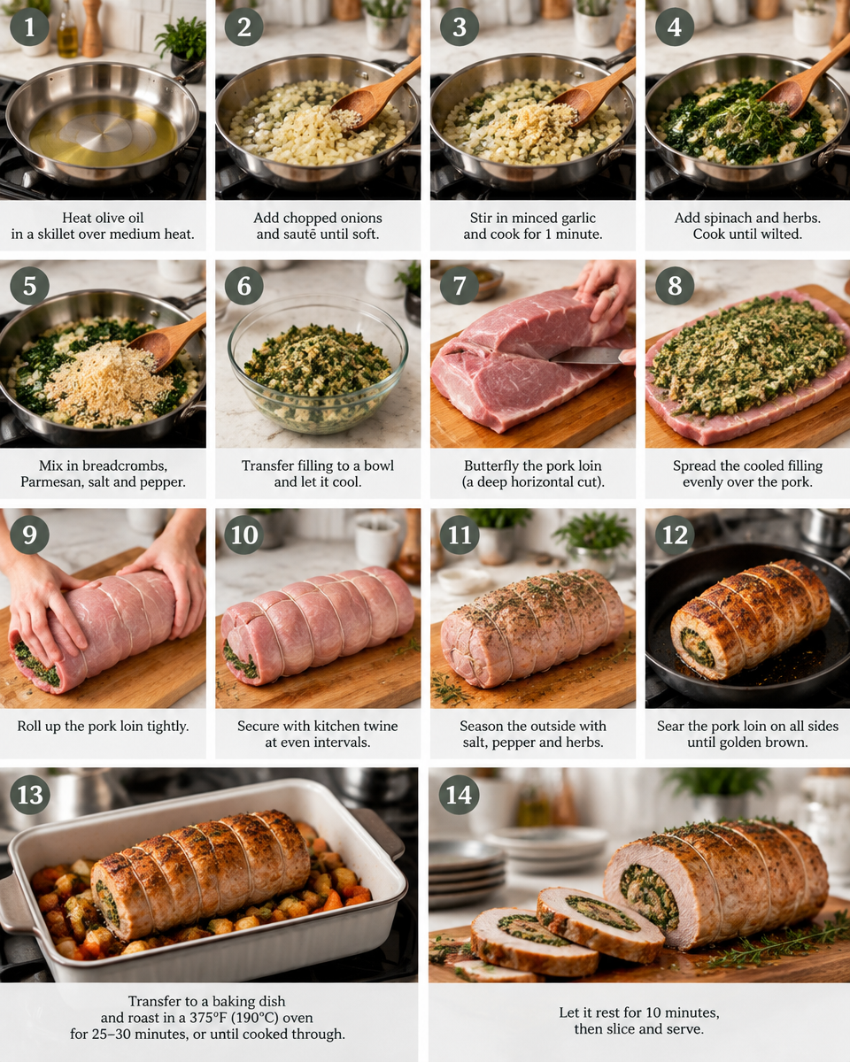 Easy Stuffed Pork Loin Recipe — Cranberry Apple