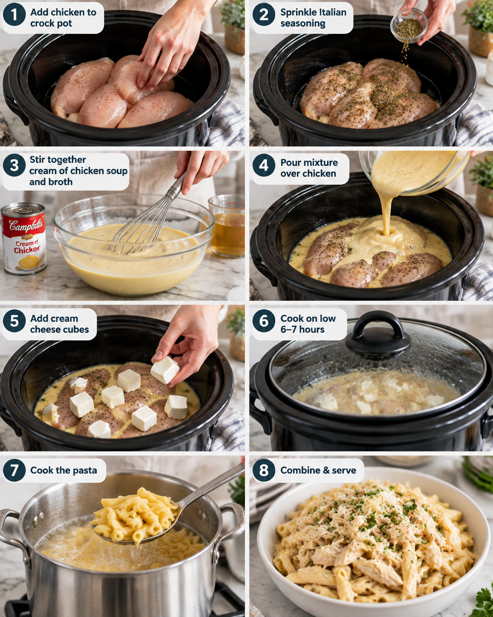 Easy Crockpot Angel Chicken — Pasta Recipe