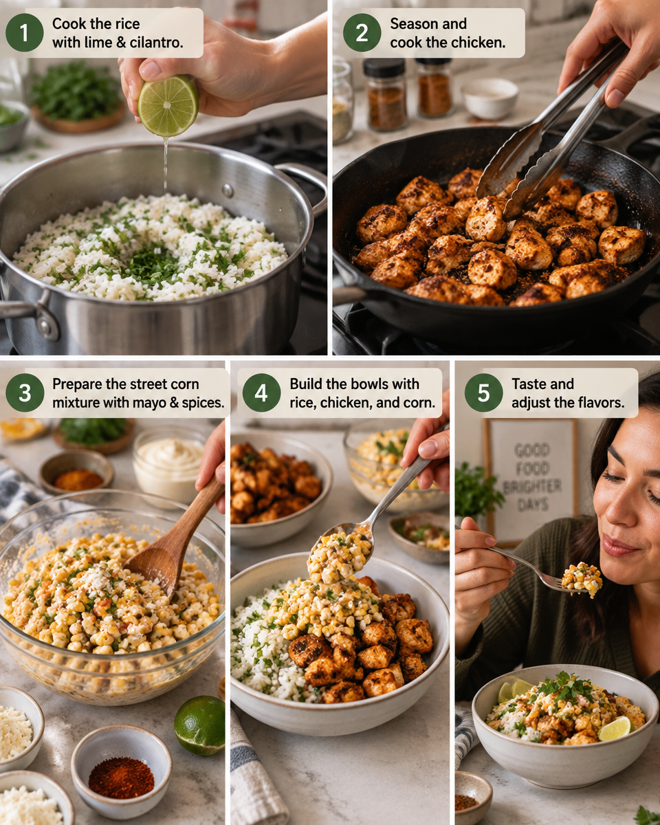 Easy Street Corn Chicken Rice Bowl