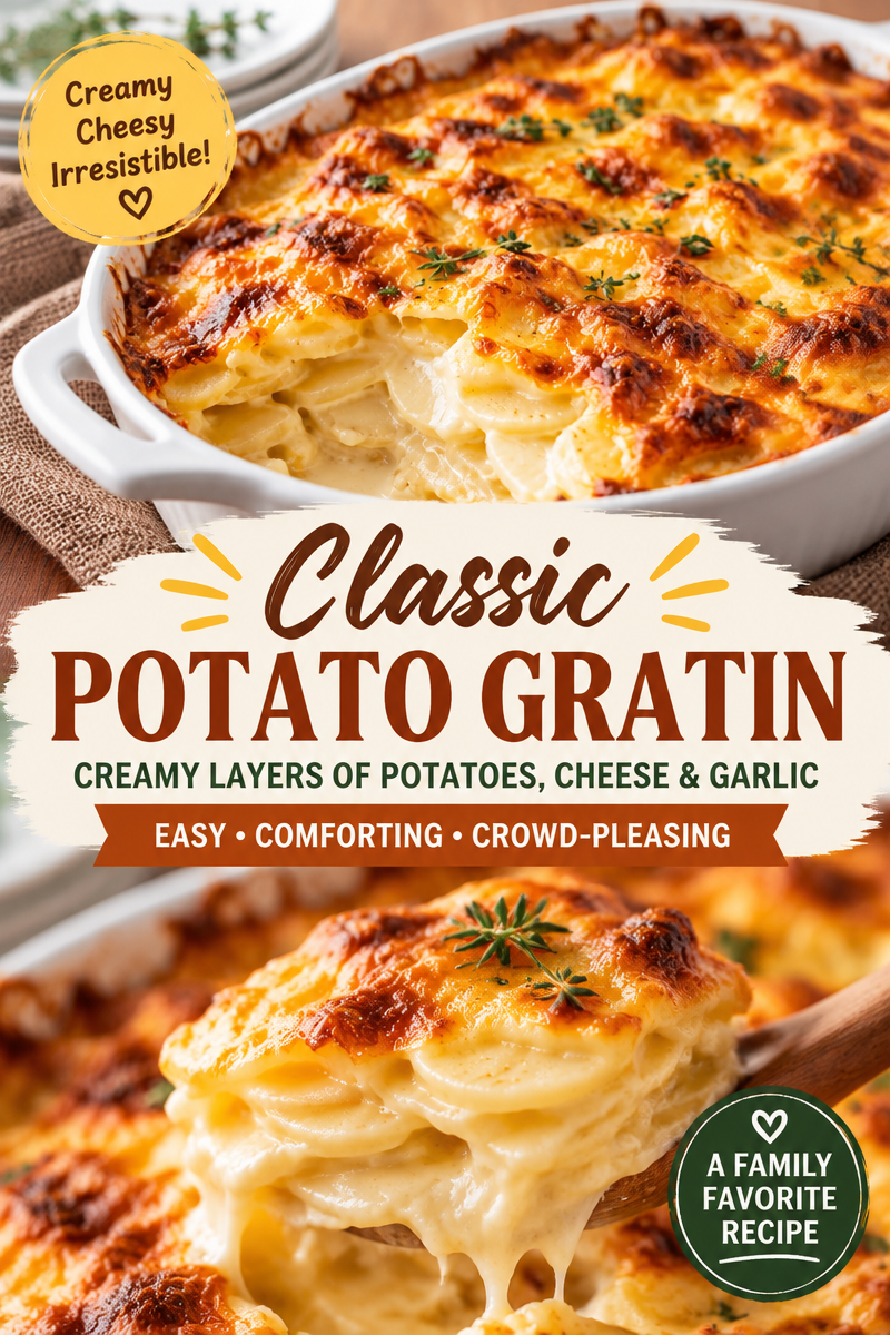 Easy Potatoes au Gratin Recipe — Cheesy Creamy