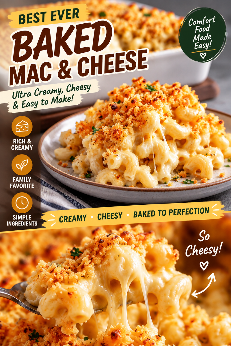 Easy Baked Mac and Cheese Recipe — Creamy Casserole