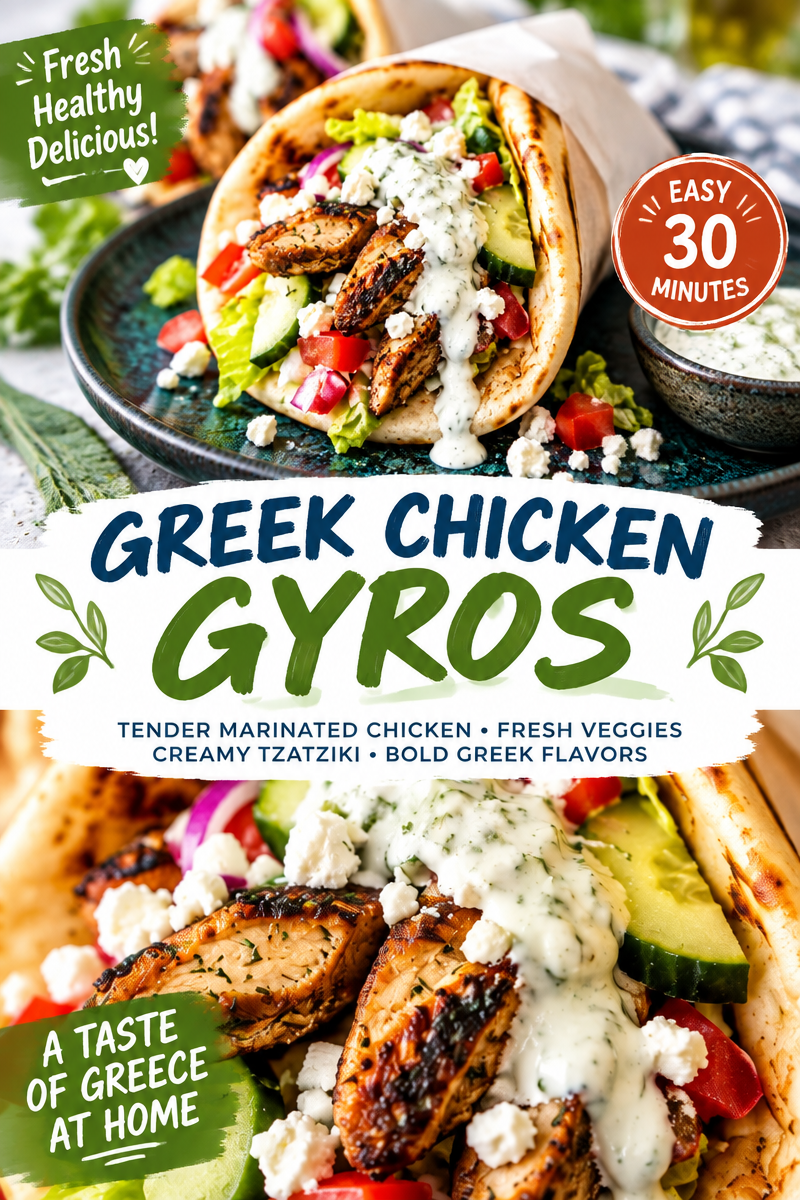 Easy Greek Chicken Gyros Recipe