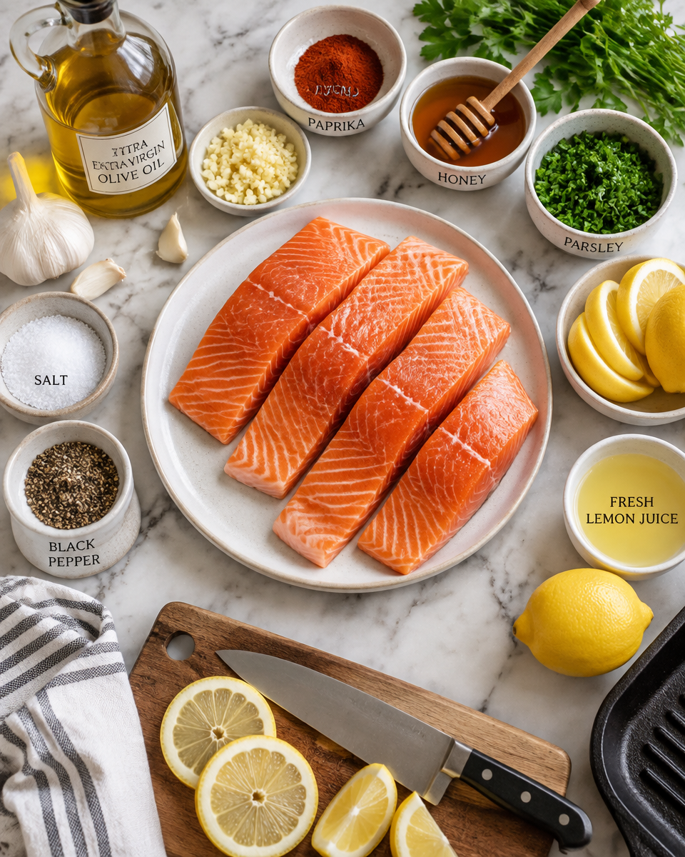 Easy Grilled Salmon Recipe — Lemon Garlic Marinade