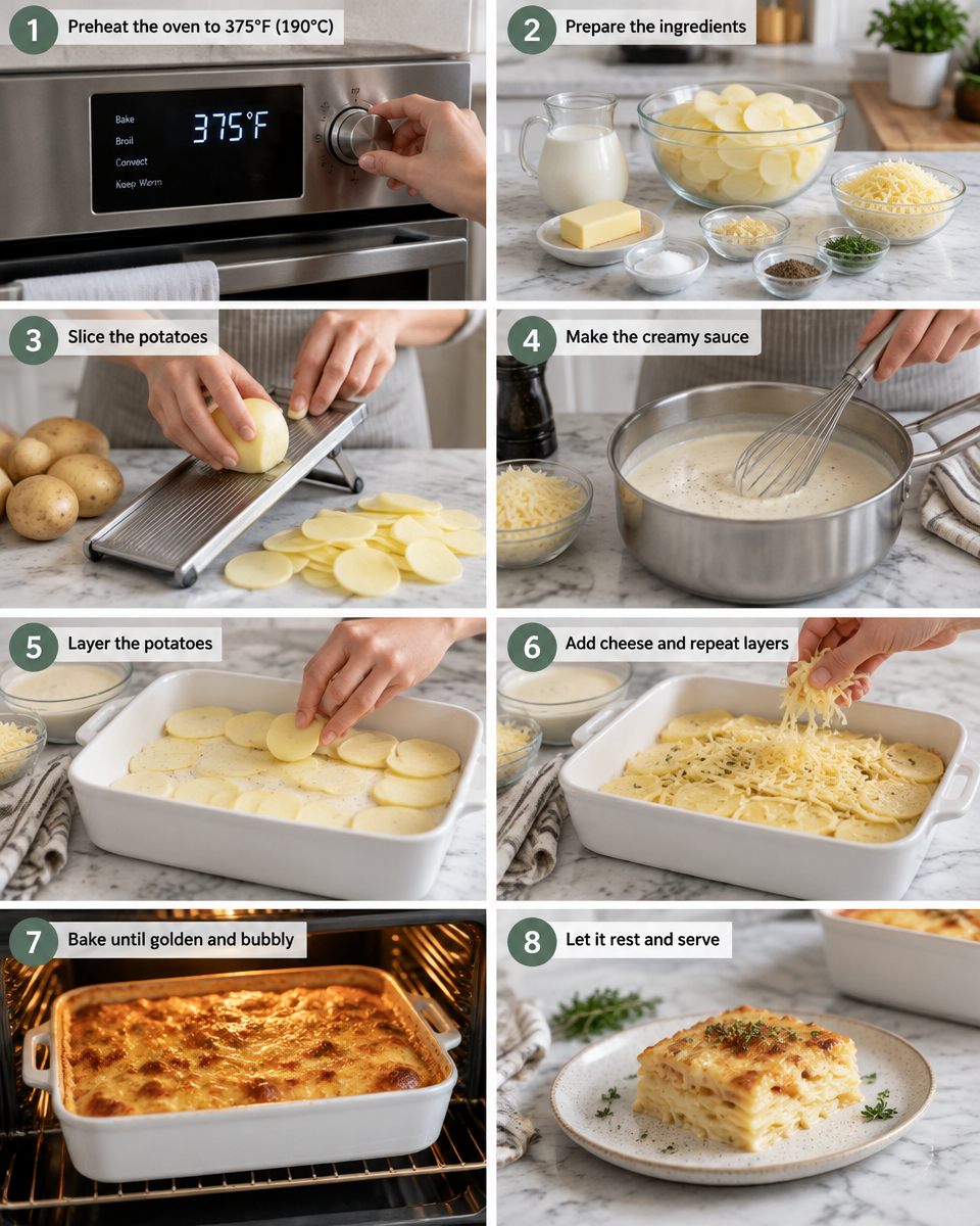 Easy Potatoes au Gratin Recipe — Cheesy Creamy