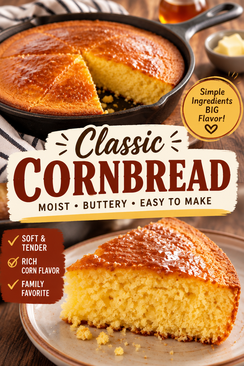 Easy Cast Iron Cornbread Recipe — Skillet