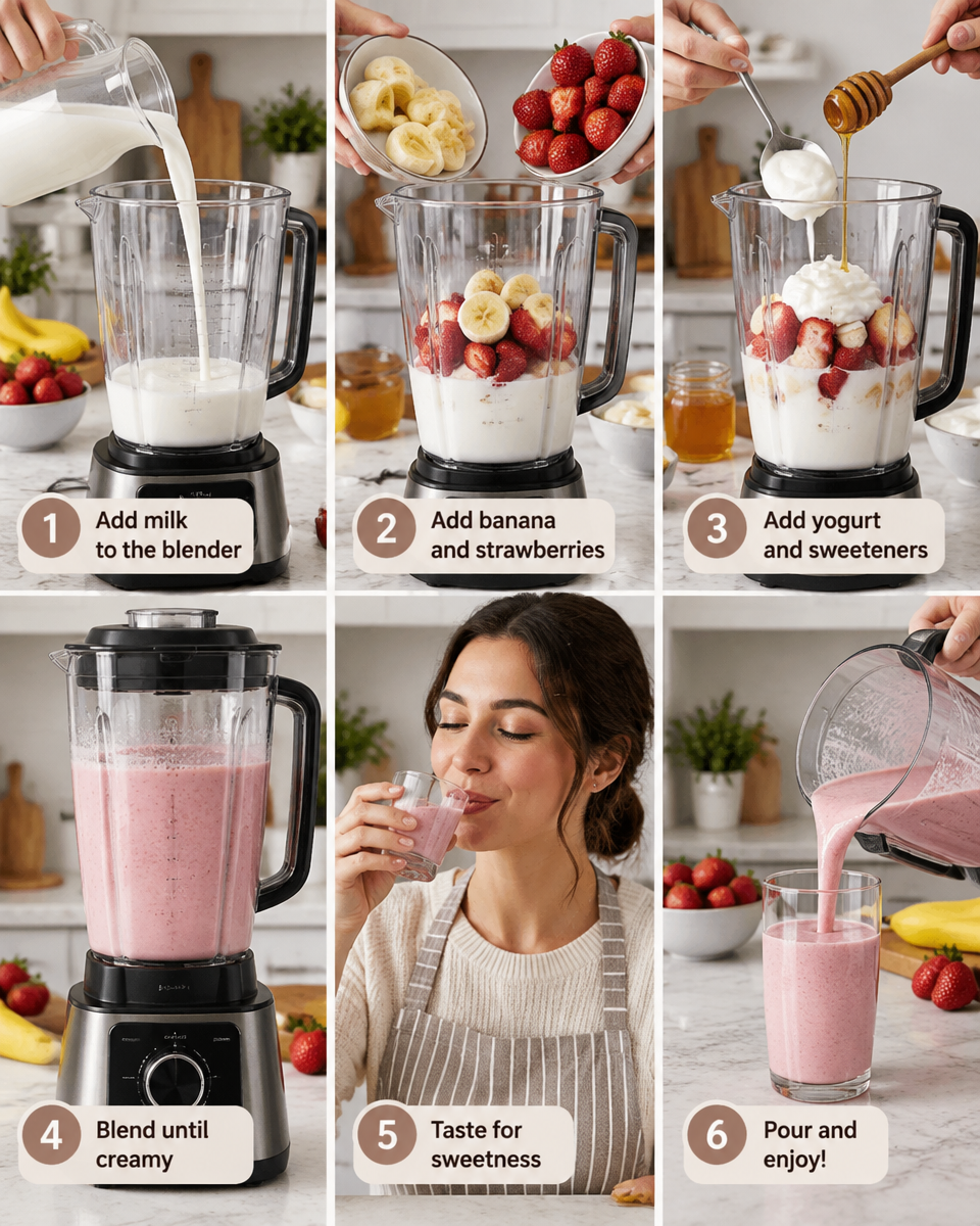 Easy Strawberry Banana Smoothie Recipe
