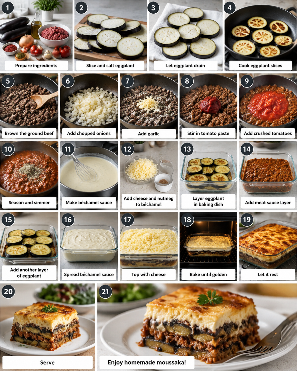 Easy One Pot Moussaka — Beef Rice Pilaf