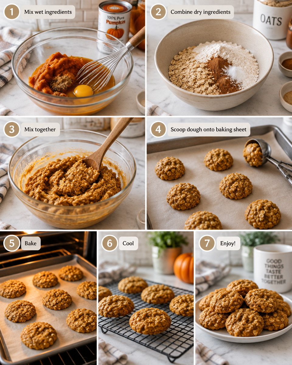 Easy Pumpkin Oatmeal Cookies