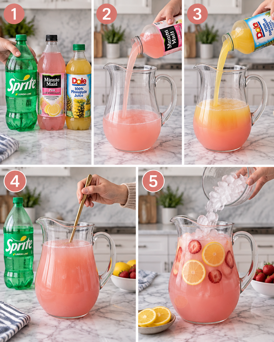 Easy Pink Punch Recipe — Party Lemonade