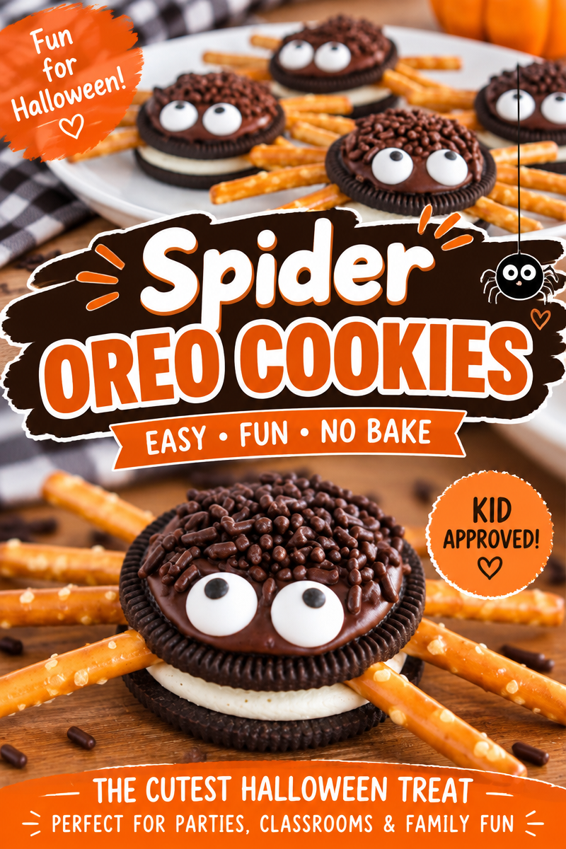 Easy Spider Cookies — Halloween Oreo