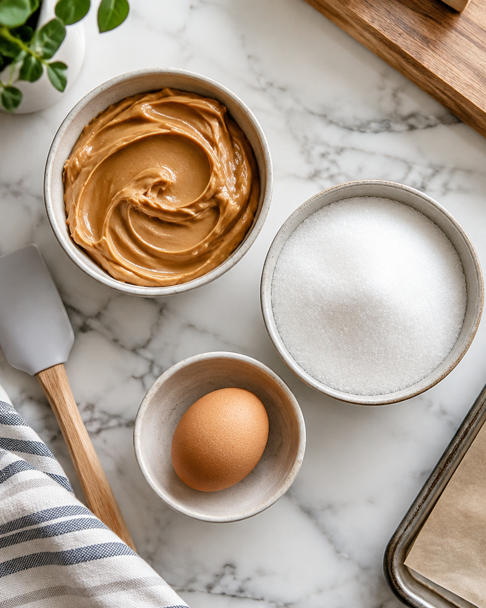 Easy 3 Ingredient Peanut Butter Cookies