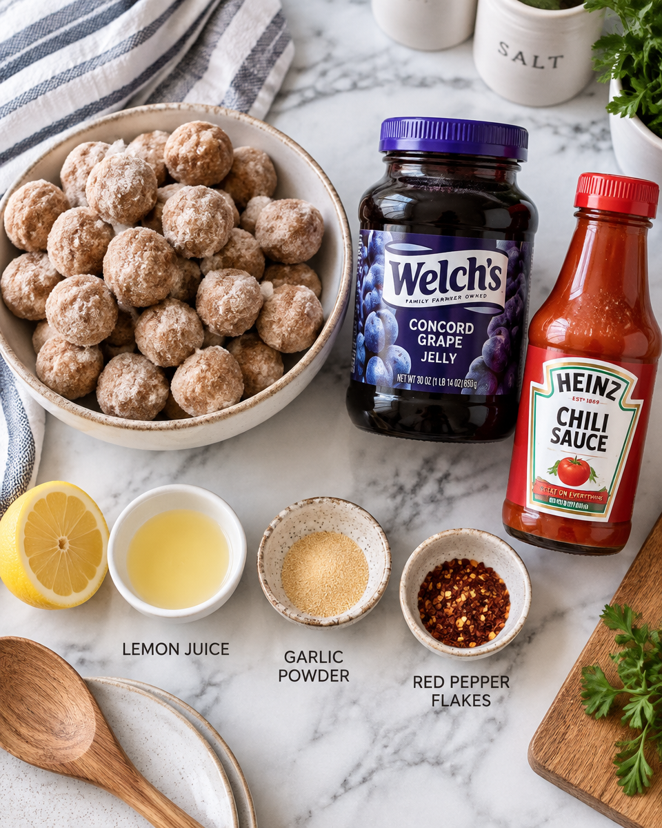 Easy Grape Jelly Meatballs Recipe
