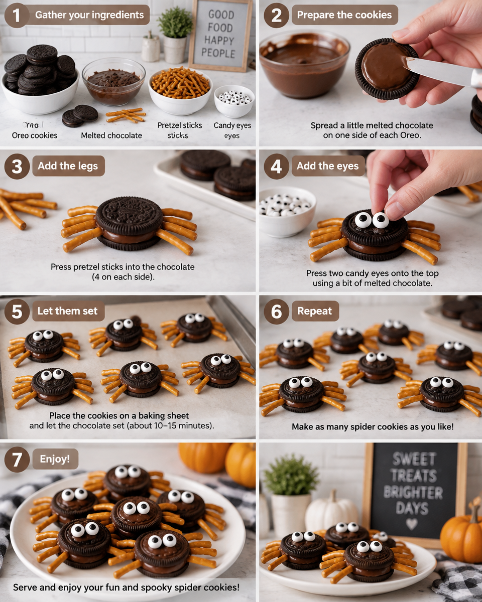 Easy Spider Cookies — Halloween Oreo