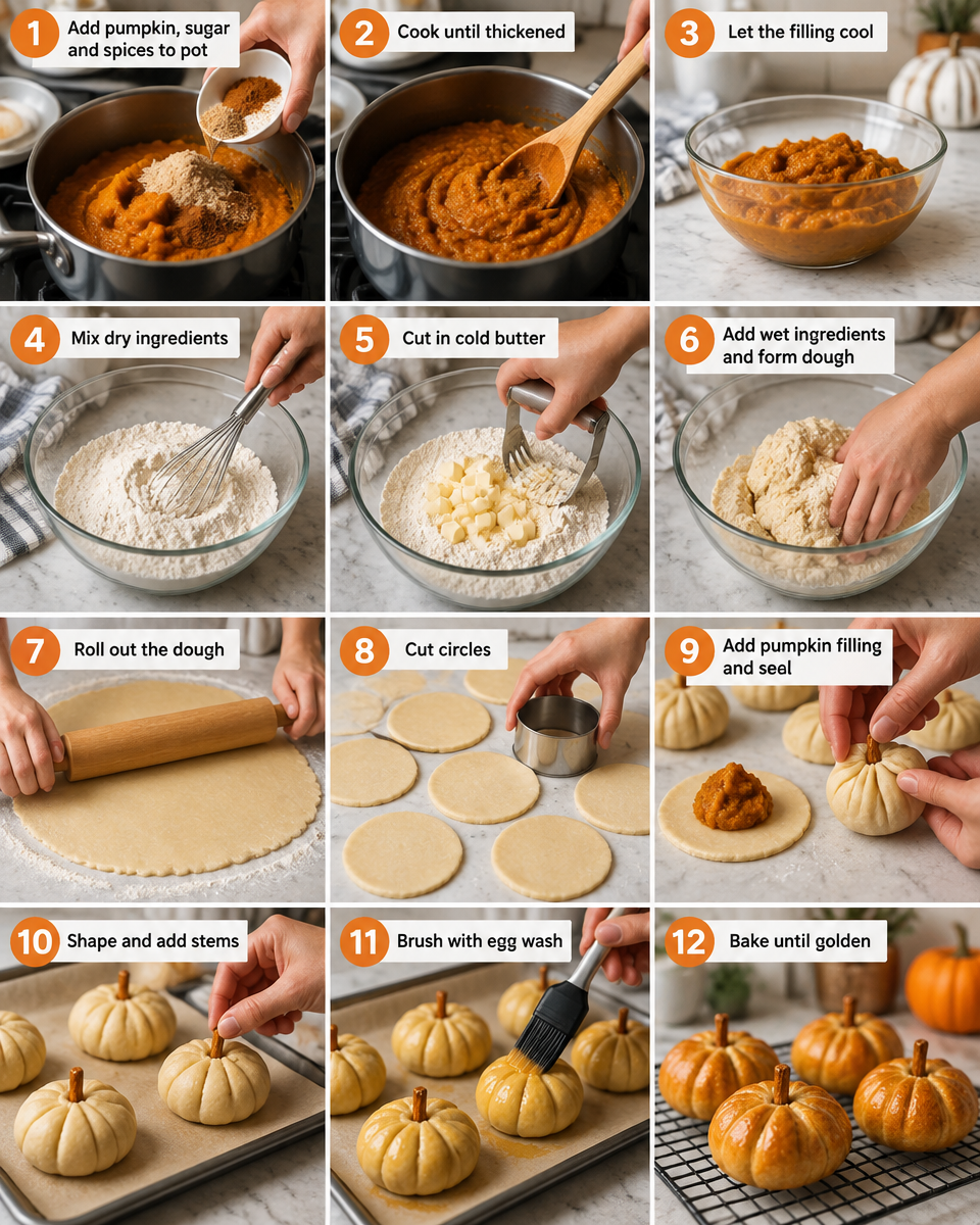 Easy Cream Puff Recipe — Halloween Jack-o-Lantern