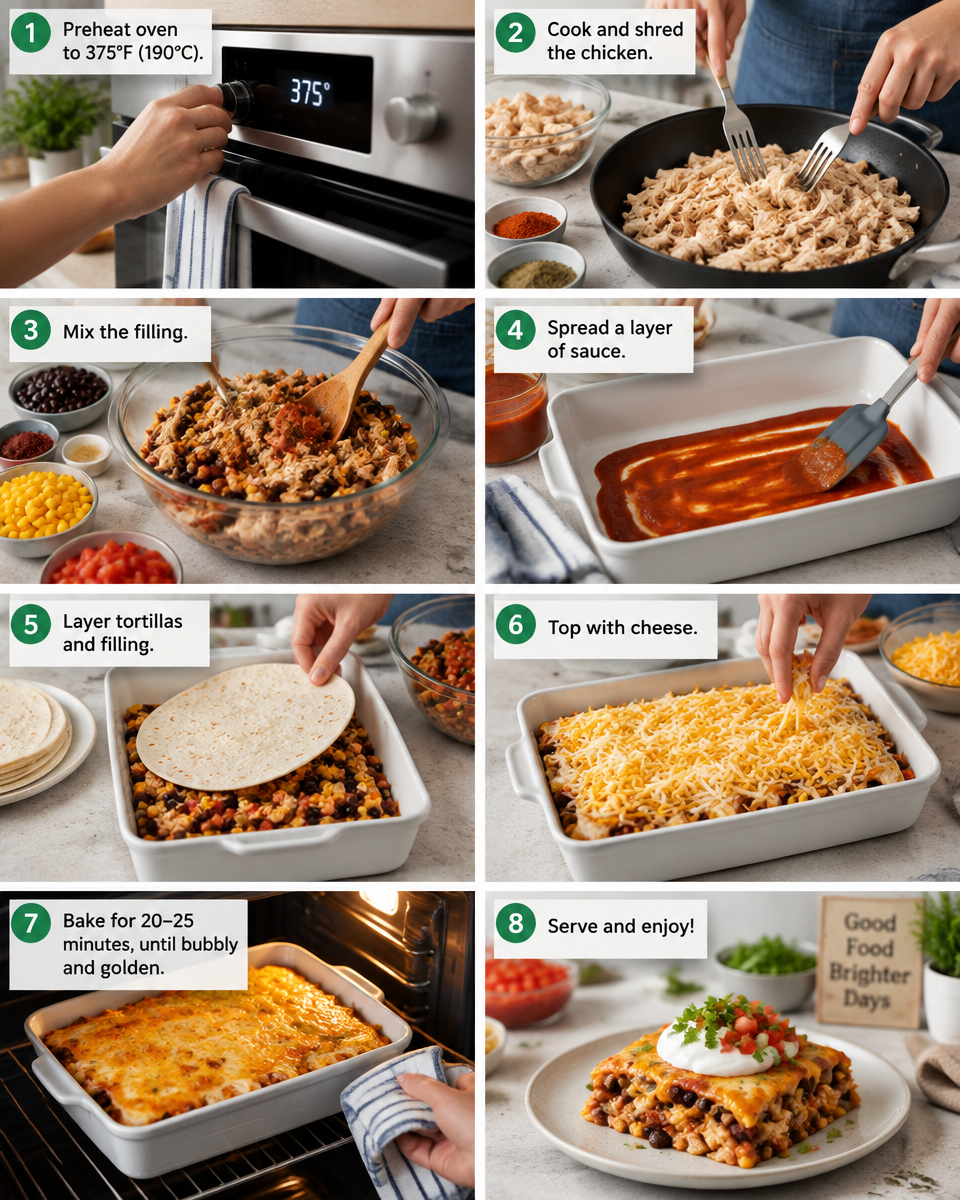 Easy Chicken Burrito Casserole Recipe