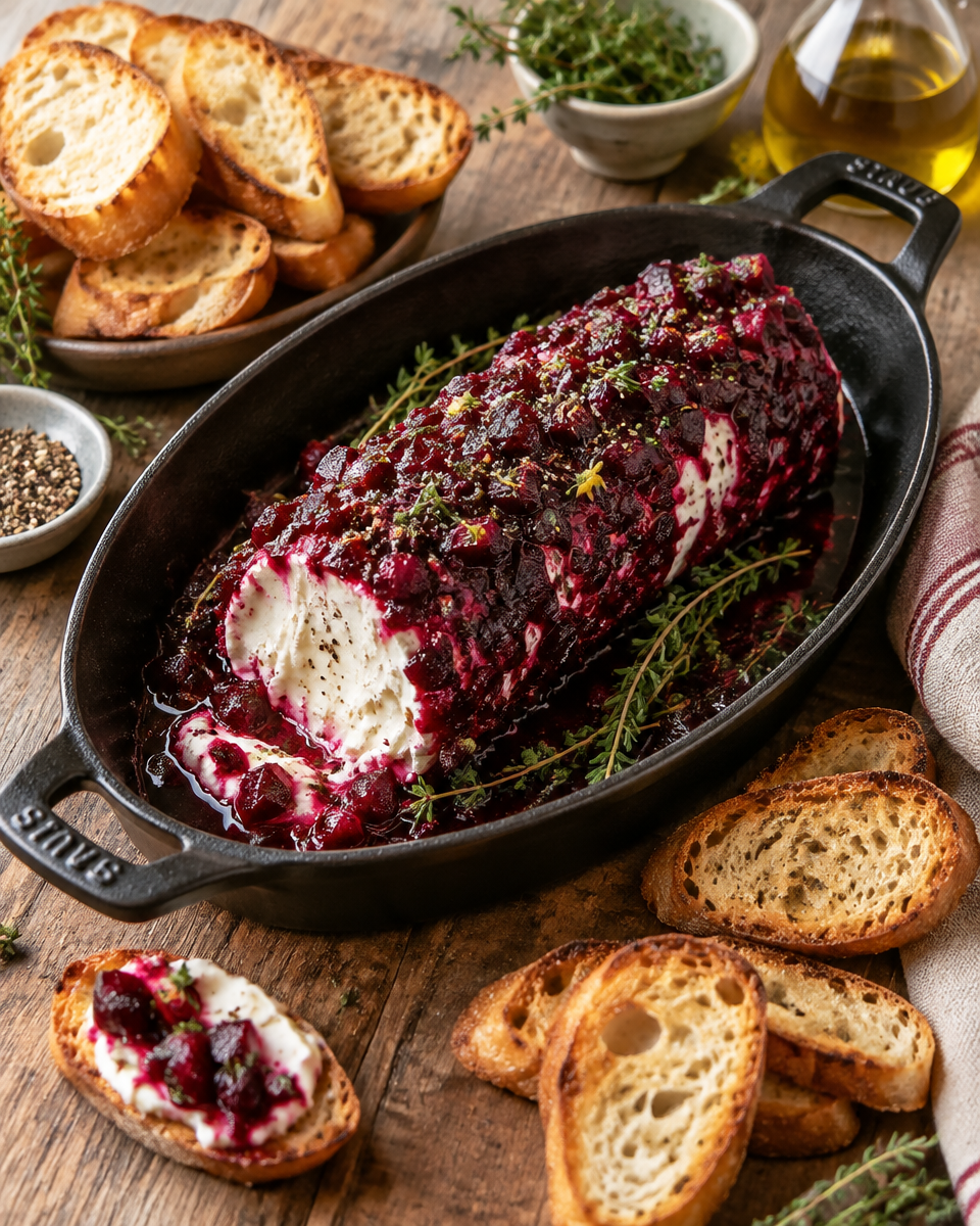 Roasted Beet Goat Cheese Appetizer Log