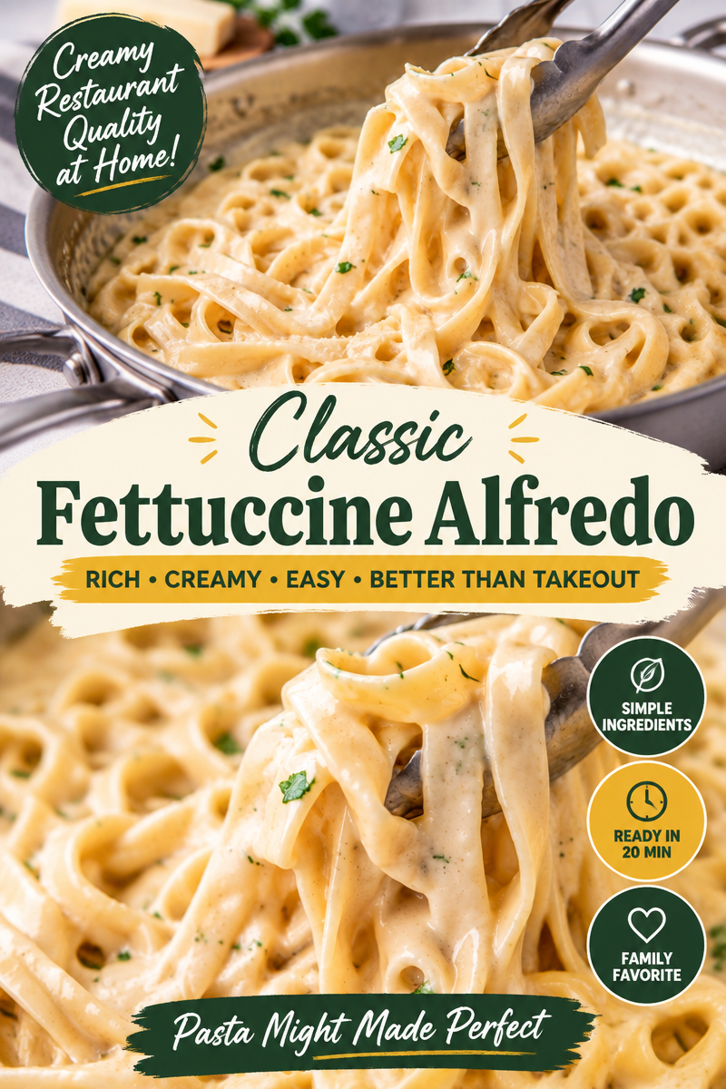 Easy Chicken Fettuccine Alfredo — One Pot