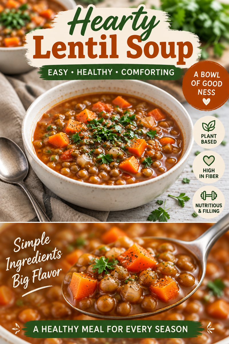 Easy Lentil Soup Recipe — Vegetable