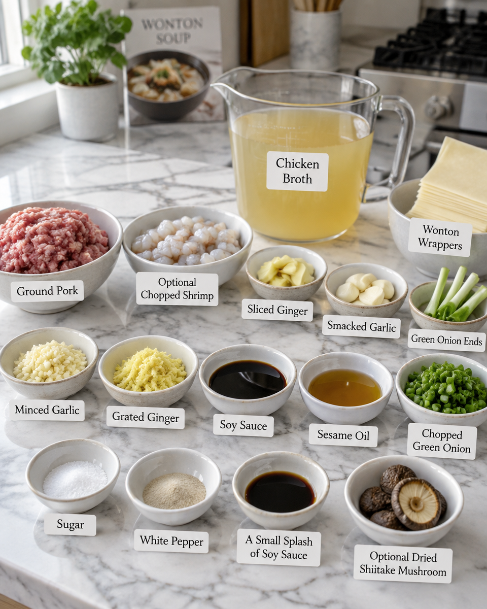 Easy Wonton Soup Recipe — Homemade Broth