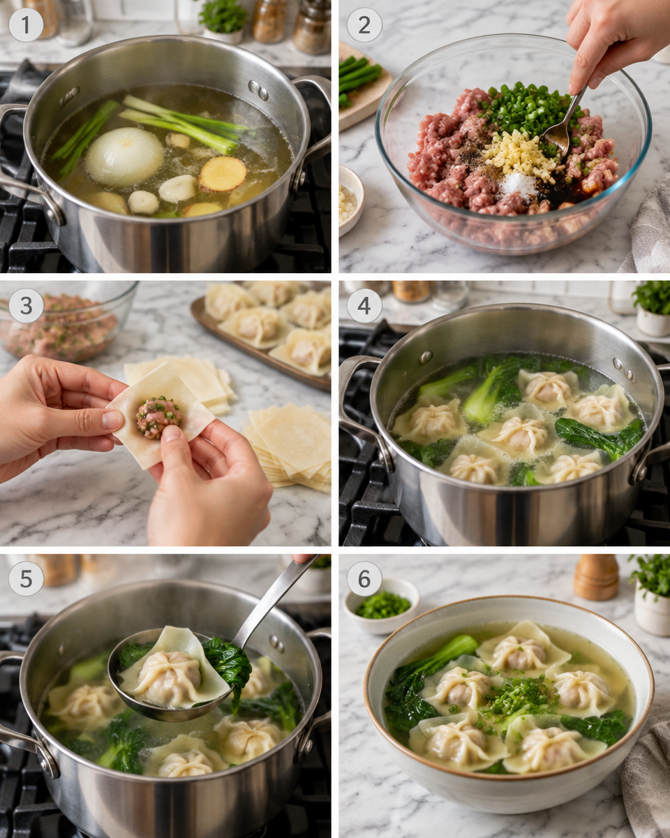 Easy Wonton Soup Recipe — Homemade Broth
