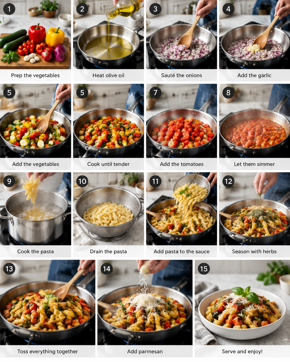 Easy One Pot Vegetable Pasta Recipe