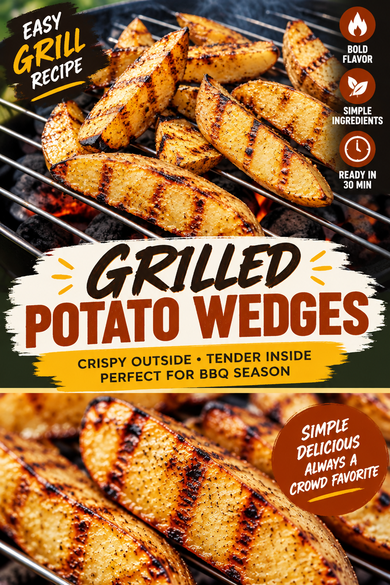 Easy Grilled Potatoes Recipe — Foil and Wedges