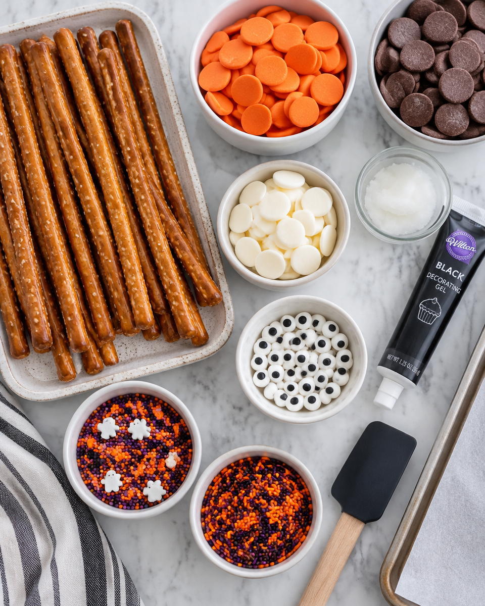 Easy Halloween Pretzel Rods — Monster Eyeballs
